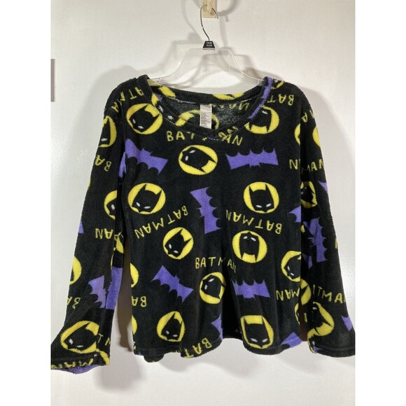DC Comics Batman Fleece Pajama Top Sleepwear (M/8-10) • EUC • - Picture 1 of 5